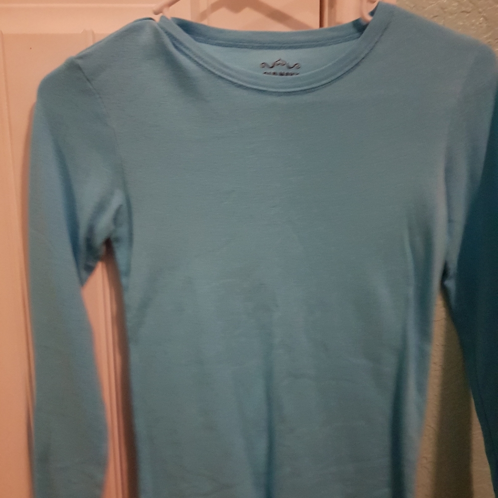 Girls plain blue long sleeve tee